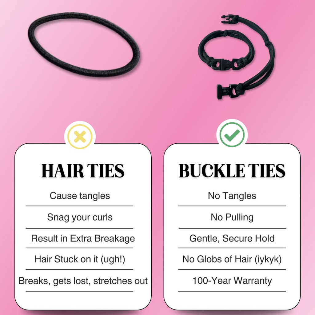 Buckle Hair Tie Elastics – Quick-Release, Snag-Free, Zero Tangles
