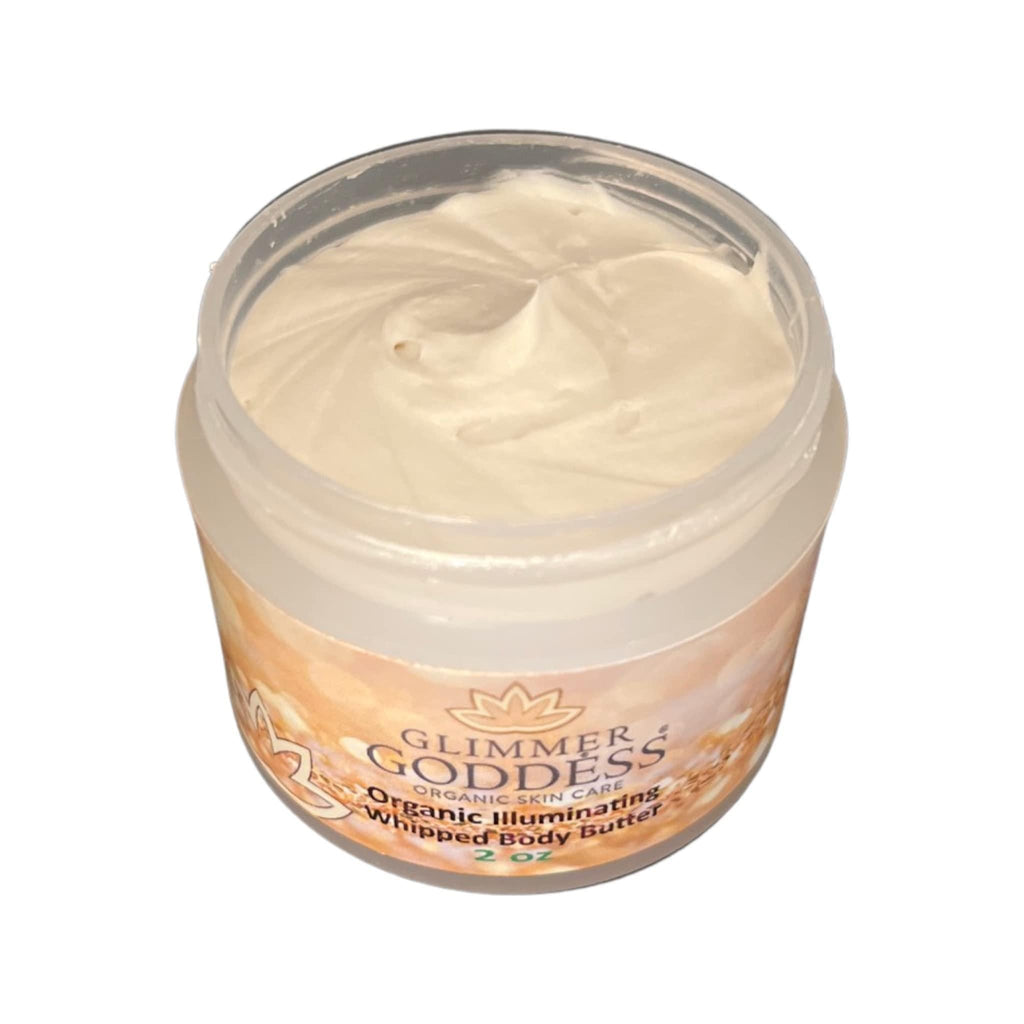 Gold Super Sparkle Level Organic Shimmer Body Butters Travel Size 2 fl oz