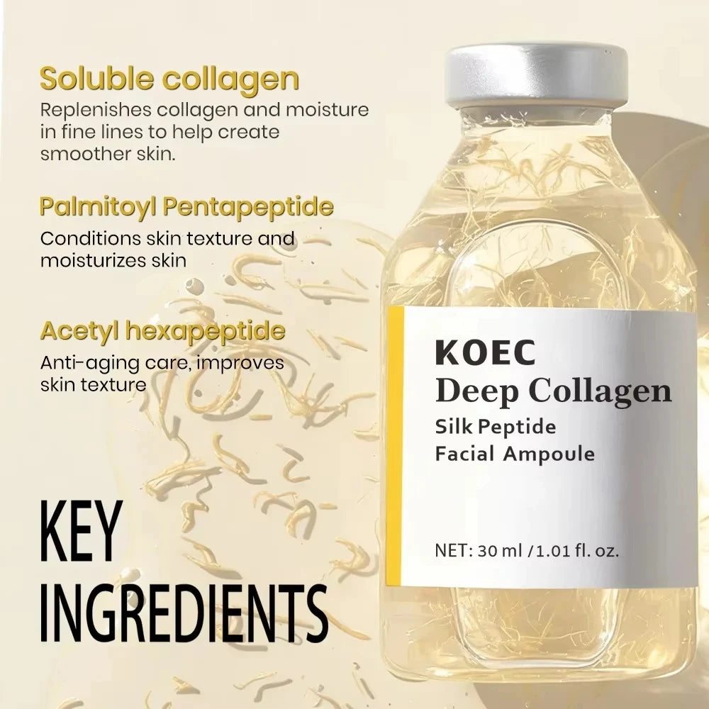 Peptide Intensive Lifting Ampoule,Deep Collagen Face Firming Moisturizing Serum,Glass Skin Tightening Hydration,Korean Skincare