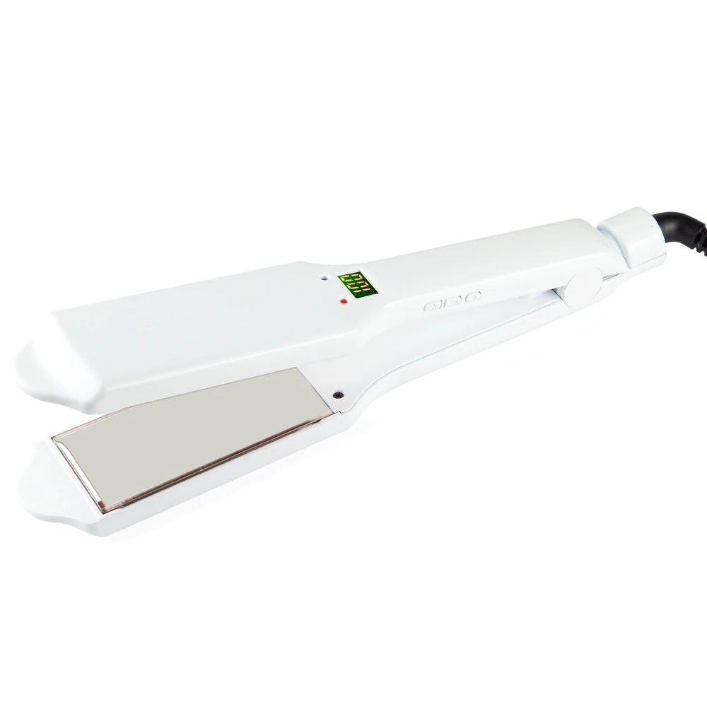 Hair Care Iron Infrared Ultrasonic 2 Inches Wide Plate Argan Oil Recover Damaged Keratin Treatment Smooth Frizz Hair Cold Irons