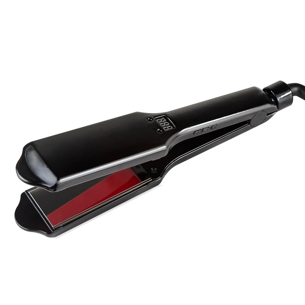 Hair Care Iron Infrared Ultrasonic 2 Inches Wide Plate Argan Oil Recover Damaged Keratin Treatment Smooth Frizz Hair Cold Irons