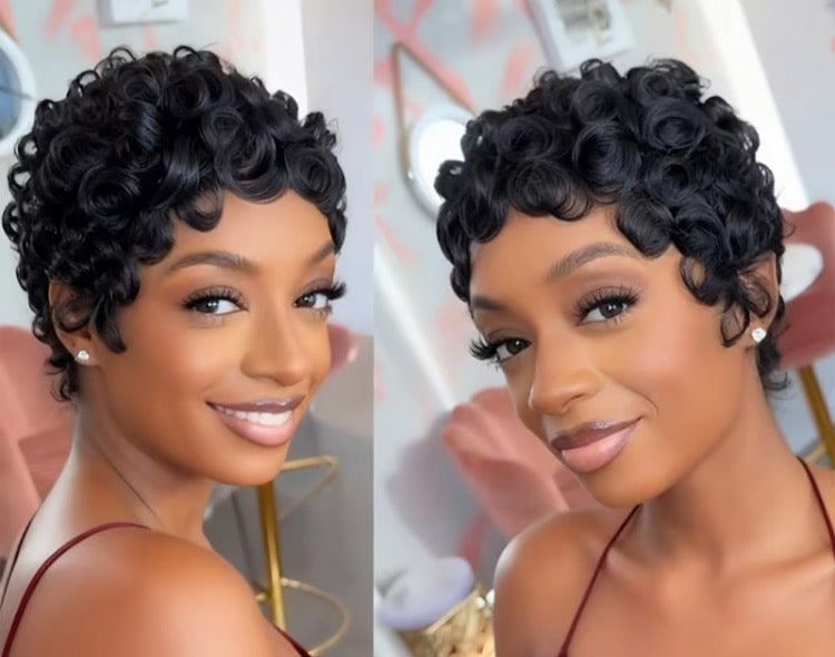 Human Hair Pixie Cut Wig