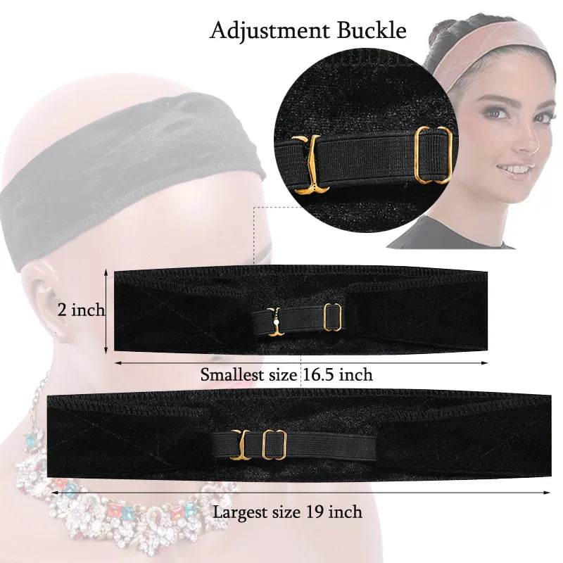 New Invisible Wig Hair Band Plussign Wig Grip Headband For Lace Frontal Wigs 1Pcs/Lot Nude Non-Slip Velvet Wig Band To Hold Wig