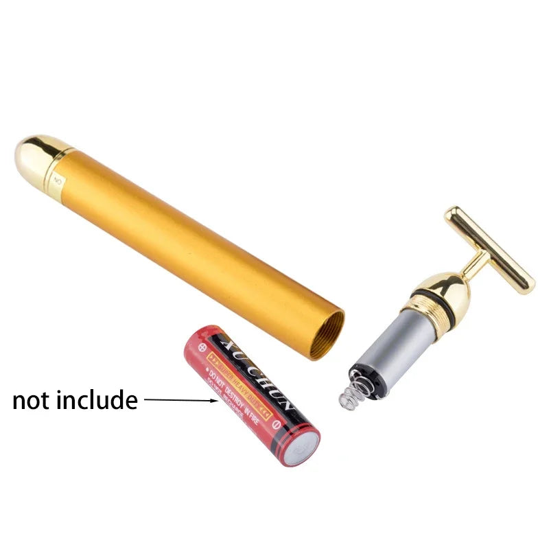 24k Gold Face Lift Roller | Vibration Slimming Facial Massager
