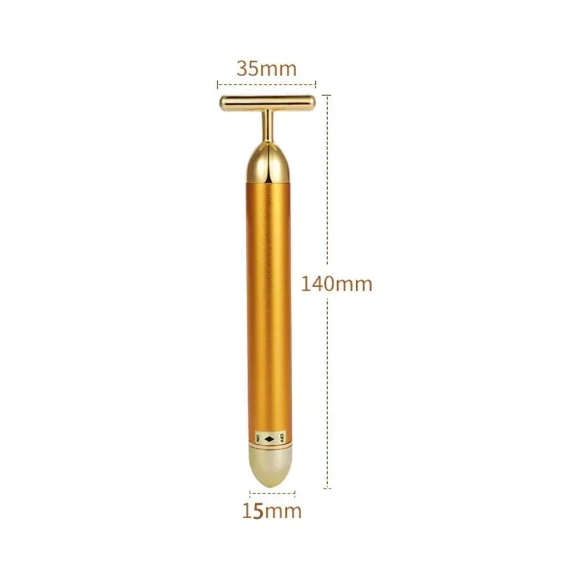 24k Gold Face Lift Roller | Vibration Slimming Facial Massager