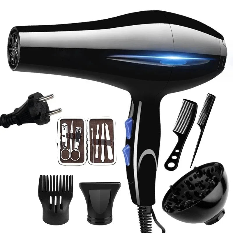 Hair Dryer 2200W Professional Powerful Hair Dryer Fast Heating Hots And Cold Adjustment Ionic Air Blow Dryer with Air Collecting