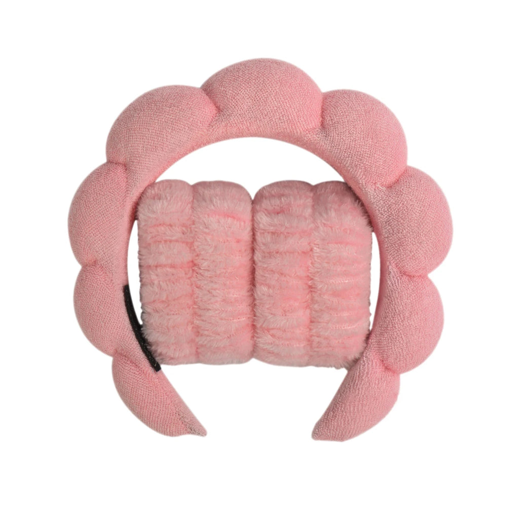 1/3Pcs Fashion Microfiber Washing Wristbands Scrunchies Puffy Headband Spa Bubble Headband for Washing Face Makeup Shower Skincare
