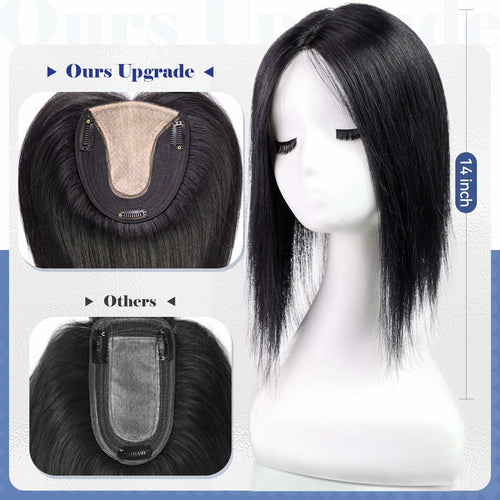 14” Crown Confidence Human Hair Topper
